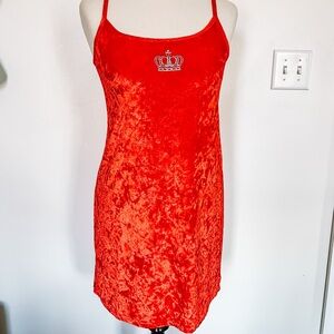 Vintage Y2K Juicy Couture | Crushed Red Velvet Mini Dress